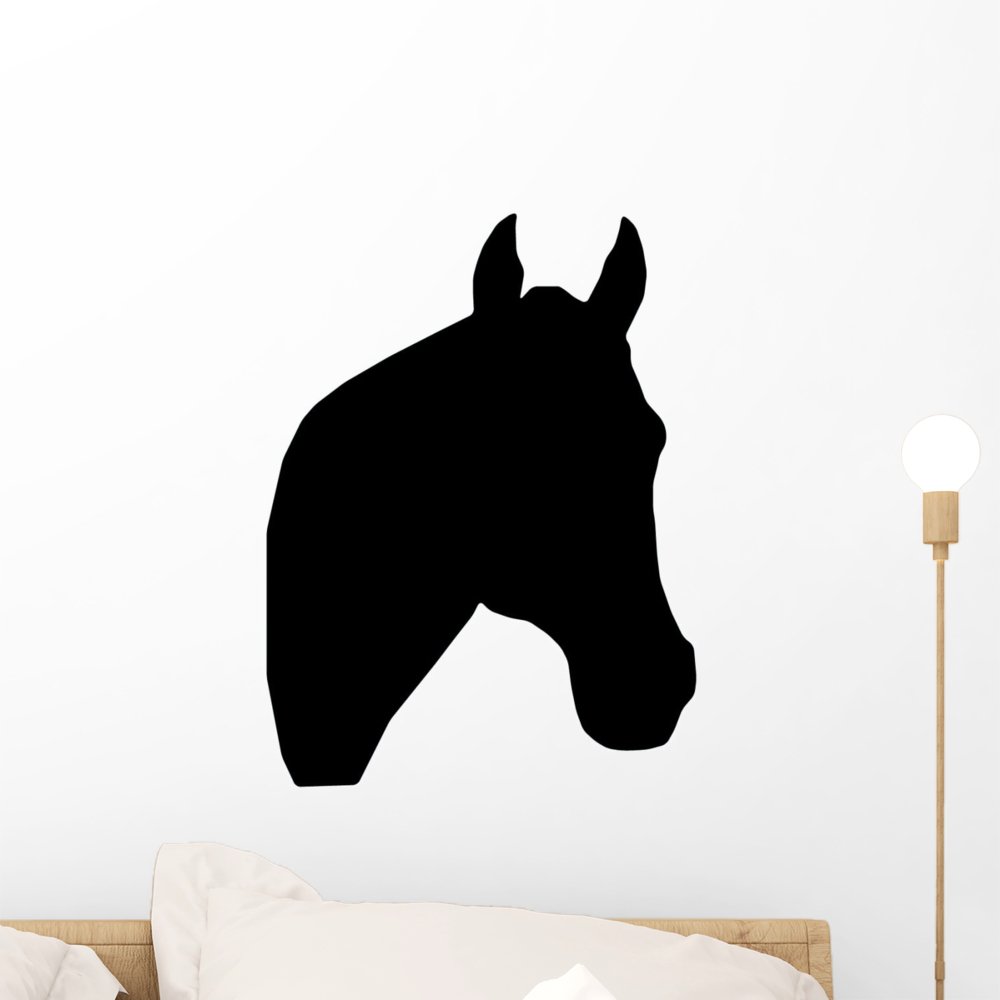 Manny　壁飾り Amazon.com: Wallmonkeys WM90071 Horse Head Silhouette-64 Peel and