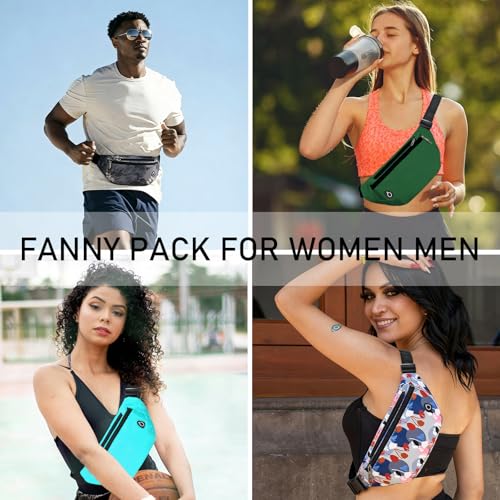 Image of Fanny Pack for Women Men,Crossbody Fanny Pack Water Resistant Sports Waist Bag Pack, Belt Bag for Travel Hiking Running