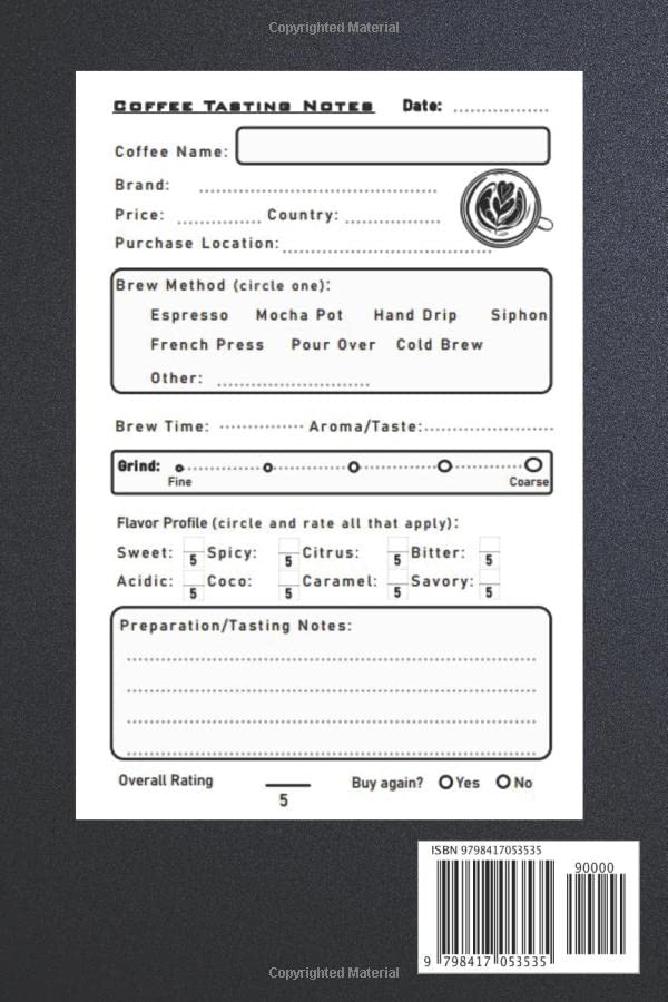 Miniatura 2 de Coffee Tasting Journal Premium Coffee Tasting Journal and Log Book The Perfect gift for Coffee Lovers to Record Coffee Tasting Observations