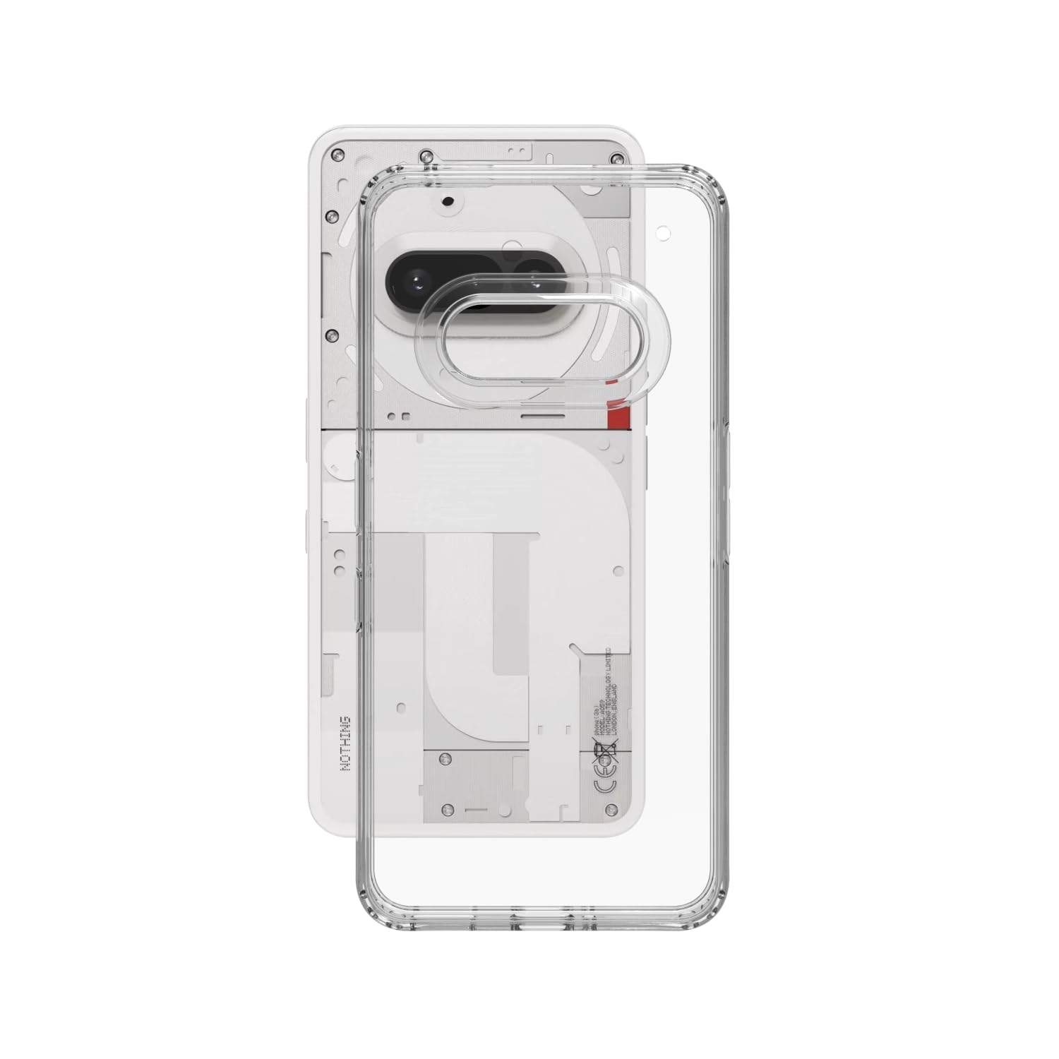 RIGGEAR Shockproof Clear Hybrid Armor Back Cover Case for Nothing Phone 3a (Clear PC+ Transparent TPU Bumper) 36 51zrUXBoq6L. SL1500