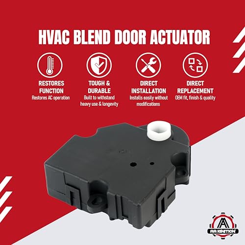 Image of HVAC Air Blend Door Actuator - Rear Temperature, Defrost - Replaces 52402611, 15-72972, 89018375, 604111 - Compatible with Chevy, GMC, Cadillac & More - Tahoe, Suburban, Yukon, Escalade, Trailblazer