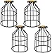 Kohree Metal Bulb Guard Lamp Cage, for Pendant Light, 32-42mm Lamp Base, Ceiling Fan Light Bulb Covers Vintage Open Style Industrial Grade Adjustable 4 Packs(Cage ONLY)