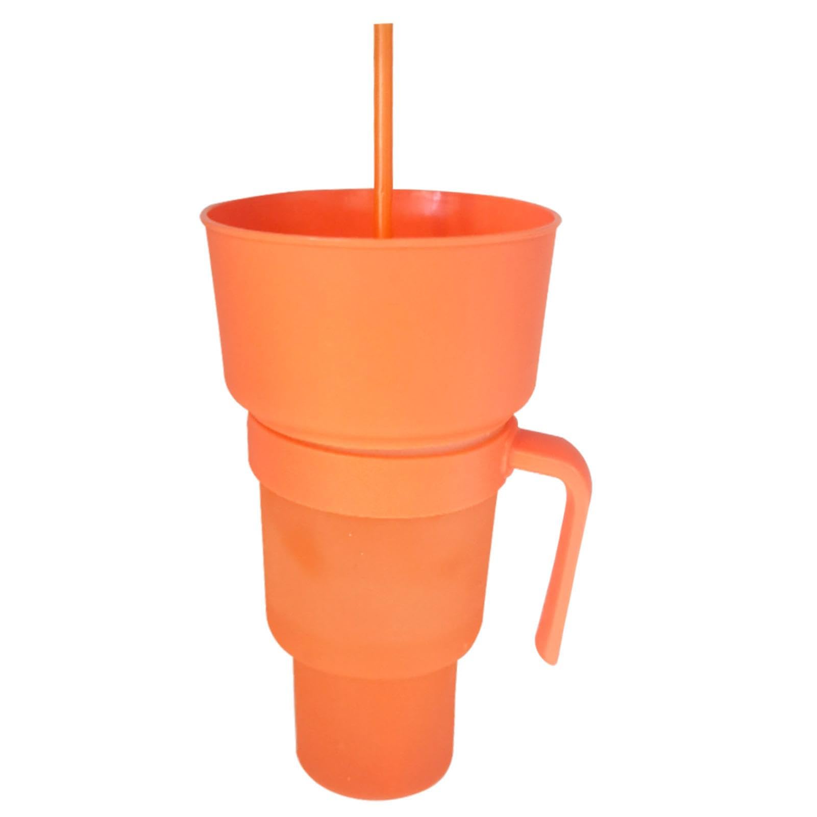 Amazon｜ポップコーンスナックカップ - ストロー付きポータブル