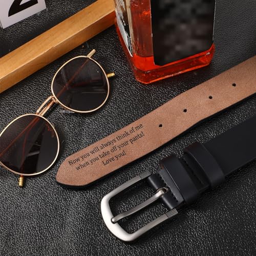 Mens Belt Gift Husband Personalized Belts for Men Engraved Leather Gift for Him Birthday Anniversary Wedding4