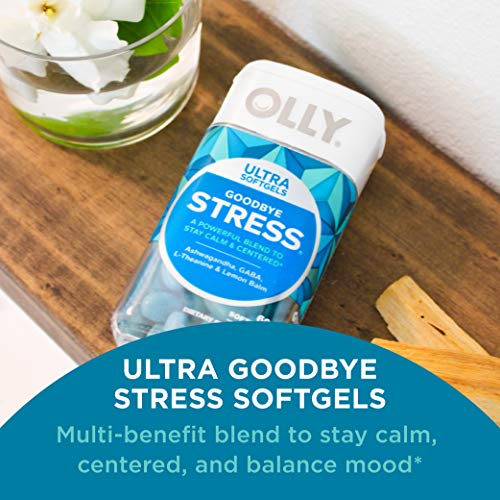 OLLY Ultra Strength Goodbye Stress Softgels Twin Pack, GABA, Ashwagandha, L-Theanine and Lemon Balm, Stress Relief Supplement - 120 Count - Image 3