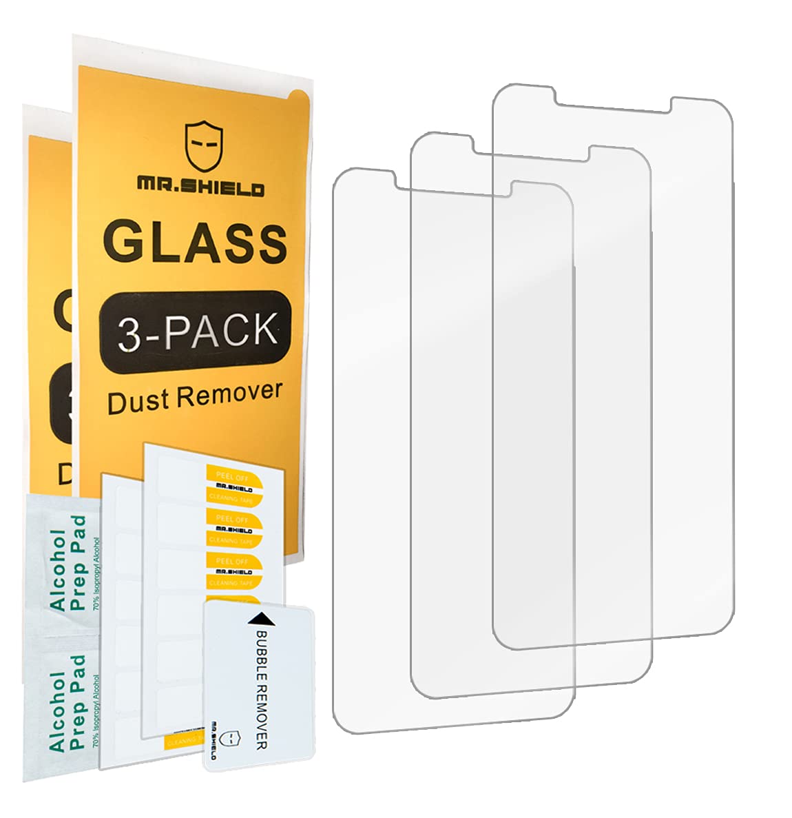 Mr.Shield Tempered Glass Screen Protector For Cricket Vision Plus - 3 Pack 9H Hardness