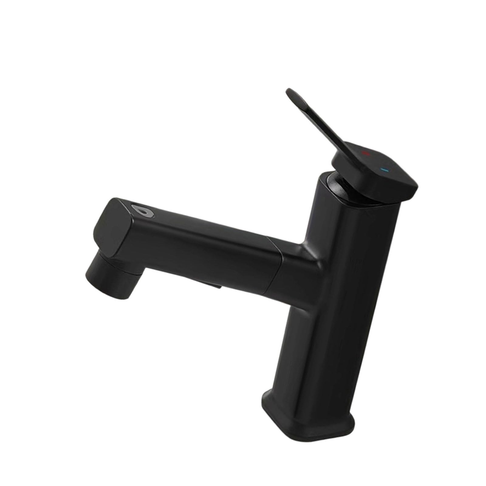 Msioytog Black Pulls Out Bathroom Faucets Brass Single Handle Faucets Sink Lavatory Vessel Faucet Hot And Cold Water Mixer Tap Pulls Out Bathrooom Faucet