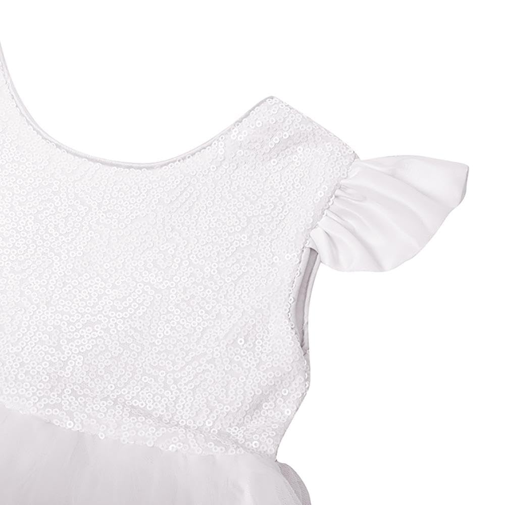 Lito Angels Vestido de Dama de Honor de Boda Ropa Navidad Fiesta Elegante con Diadema para Bebe y Niñas Pequeñas