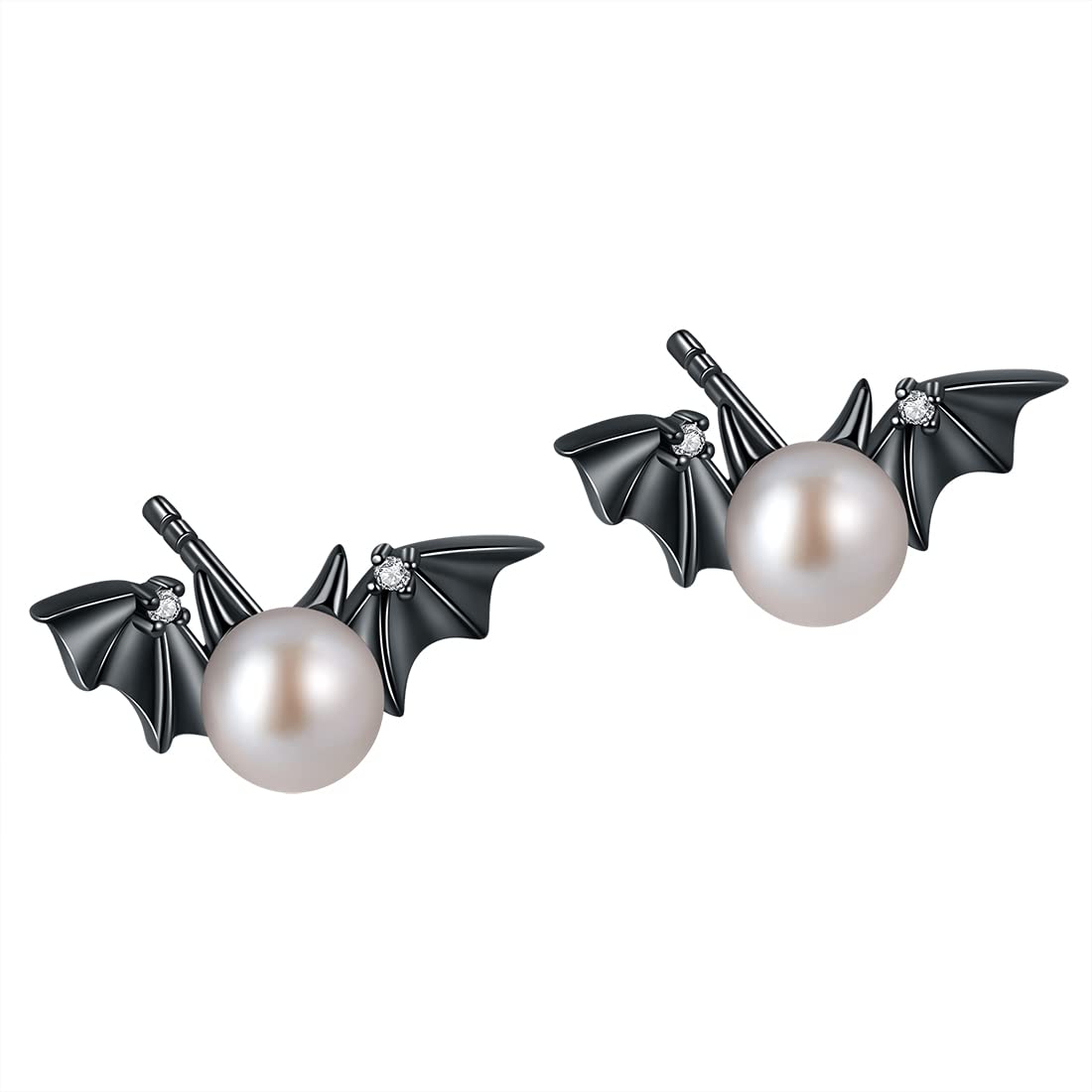 SA SILVERAGE Sterling Silver Animal Stud Earrings for Cool Men or Women Trendy Silver Studs Earring Christmas Earrings