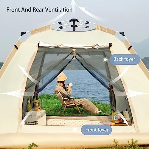 Carpa para camping 3-5 personas pop up gris miniatura 4