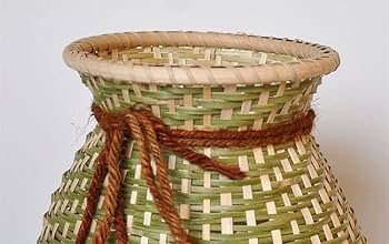 ヴィンテージ　当時物　竹製網目編みバスケット3個セット　手作り籠ビク　魚籠 ヴィンテージ 当時物 竹製網目編みバスケット3個セット 手作り籠