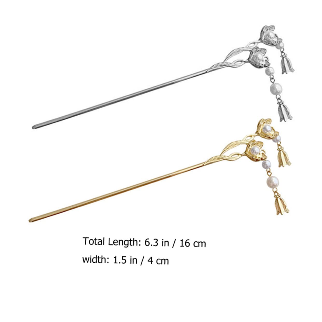 8 Pcs Fiore Tornante Delle Donne Bastone Clip Di In Metallo Per Le Donne Bastoni Di Legno Clip Di Del Fiore Per Le Donne Strass