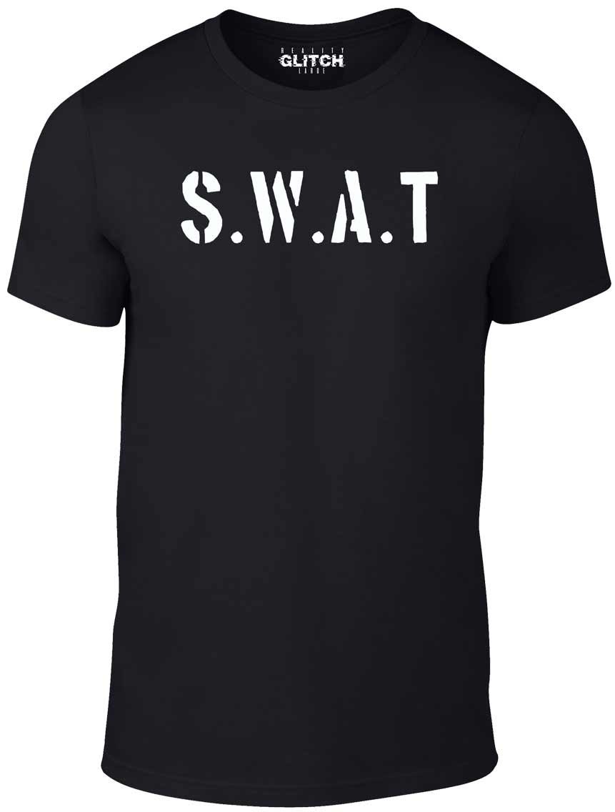 Reality Glitch Men's Black Swat T-Shirt