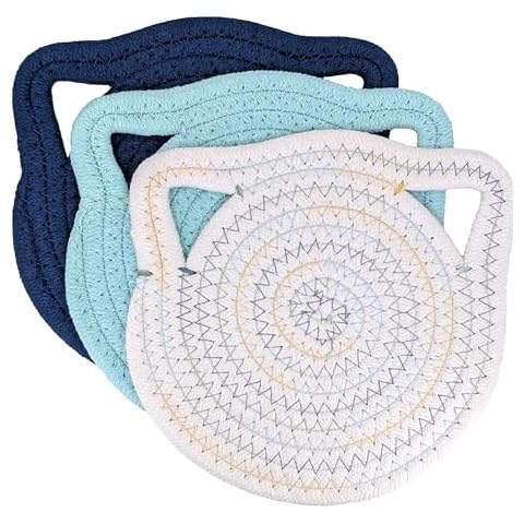 Sodapo 7” Cat Trivet Set with Cute Design Cover