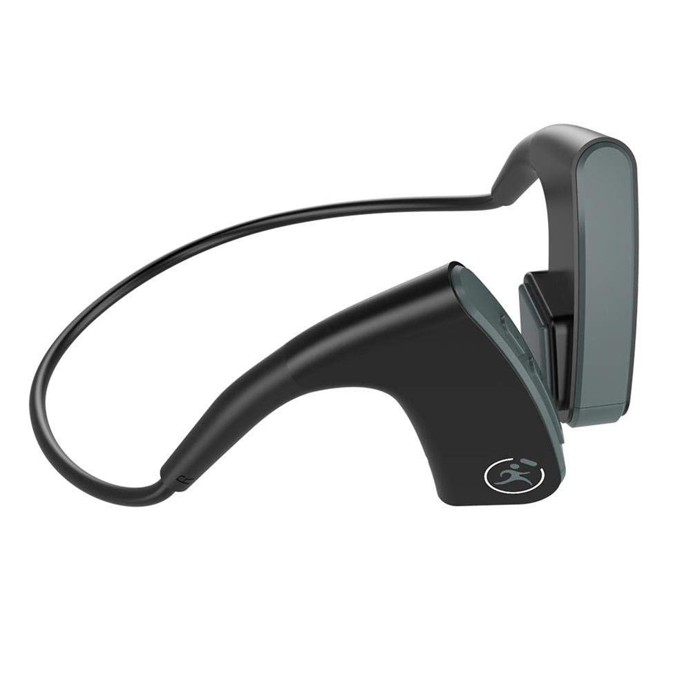 GZLMMYOriginal E1 Open-Ear Headphones Bluetooth 4.1 Bone Conduction Neckband Headsets Hands-free Wireless Sports Earphones Support Android and IOS (Grey)