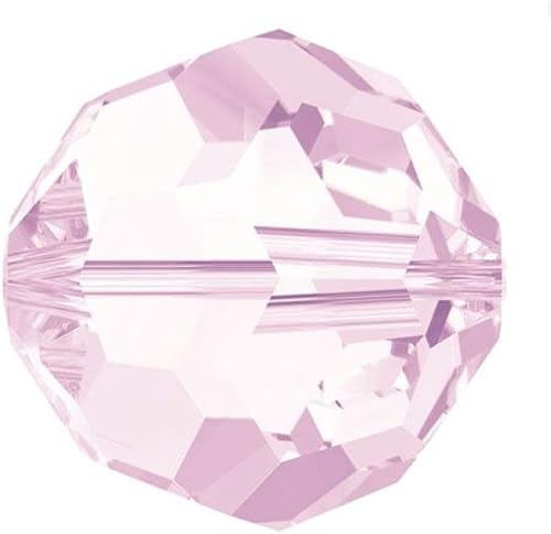 Adabele SS2R-403 - 100 cuentas de cristal redondas facetadas pequeñas de 0.16 pulgadas (0.16 pulgadas), color rosa rosalina, compatible con 5000
