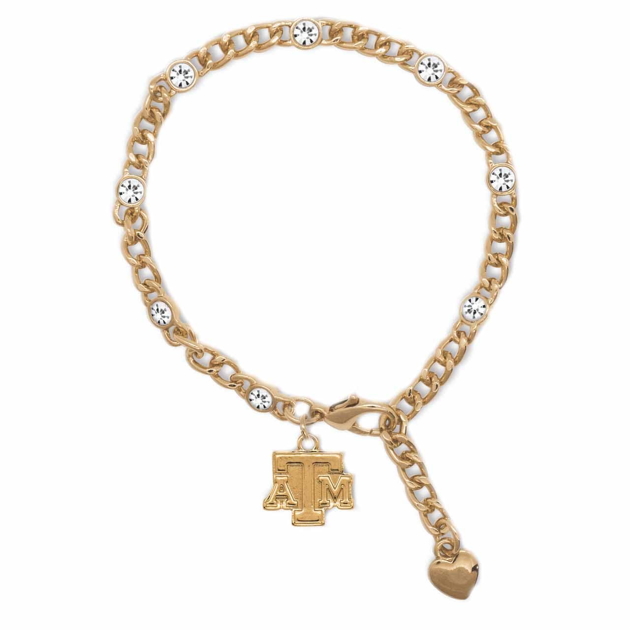 Texas A&M Aggies Gold Lydia Bracelet Jewelry Gift Licensed TAMU