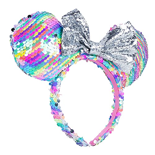 Disney - Minnie Mouse Ears - Amazing Colorful Disney Ears - Non Slip Headband - Disney World Costume Ears - Hair - Birthday Supply - Non Slip Headband - Disney World Accessories for Trip - Ages 3+