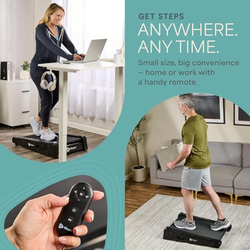 Image of LifePro PacerMini Compact Walking Pad Treadmill with Incline - Under Desk Walking Treadmill for Home Mini Apartment & Office Portable Low Profile Quiet Electric with Remote Control & LED Display
