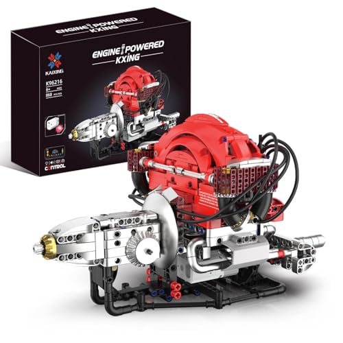 Weinsamkeit Kit de Bloques de Construcción de Motor de Coche Deportivo, Modelo de Motor V8 Que Funciona de Juguete, con Motor y Control App, Amantes de los supercoches (B)