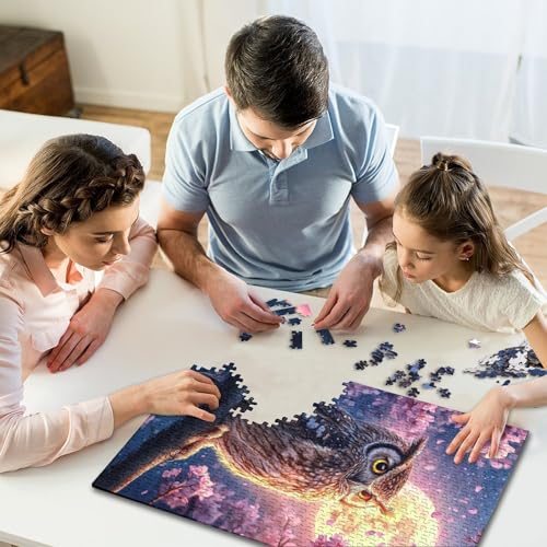 Mini puzzle de 1000 piezas de búho y luna, un regalo de cumpleaños ideal contra el estrés 7