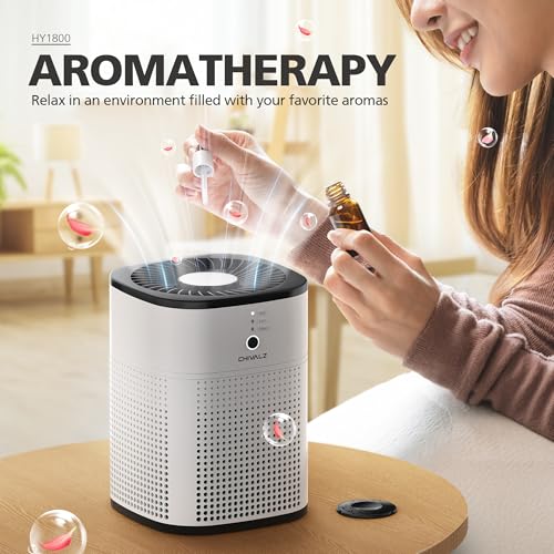 2 Pack CHIVALZ Air Purifiers for Bedroom with True HEPA Filter for Smoke, Dust, Pollen, Pet Dander, Small Air Purifiers for Home Bedroom, Quiet Air Cleaner with 24dB Sleep Mode, White by CHIVALZ - Image 5