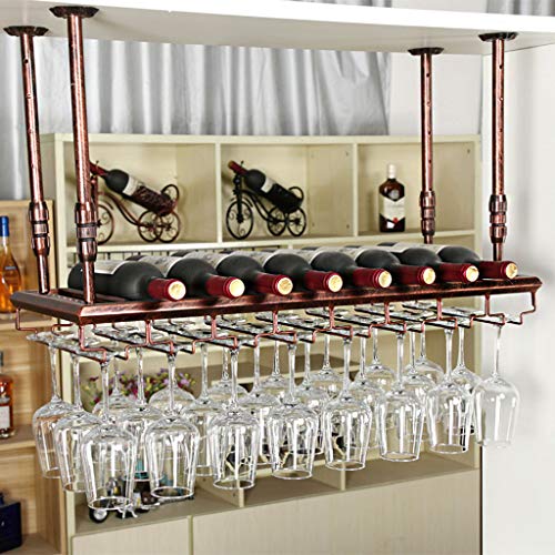 Support mural pour gobelets à vin champagne et 8 bouteilles de vin 80cm - 3