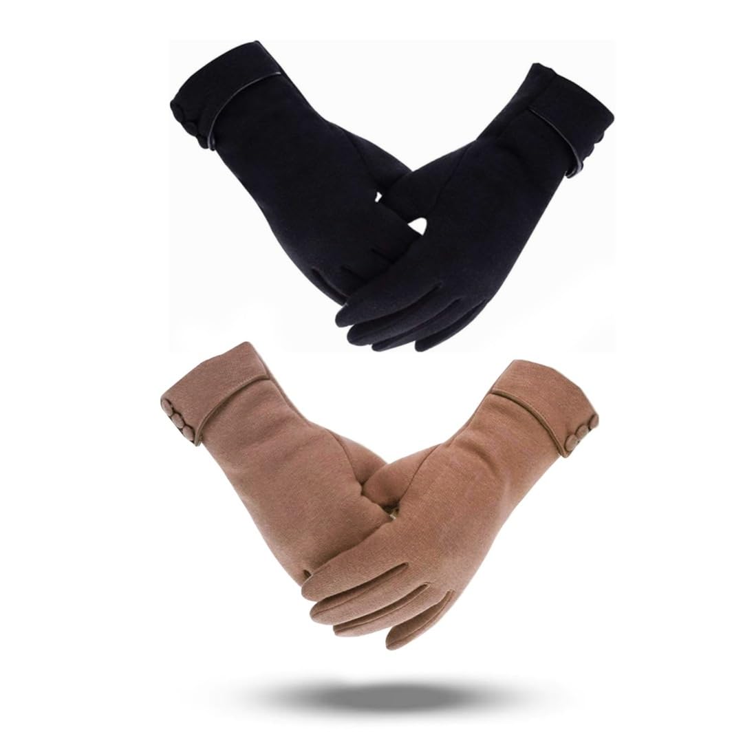 reffer women wool gloves cute pattern knitted (warm velvet inside) Suede stretchy windproof touchscreen finger winter gloves for women girl's-picture-38