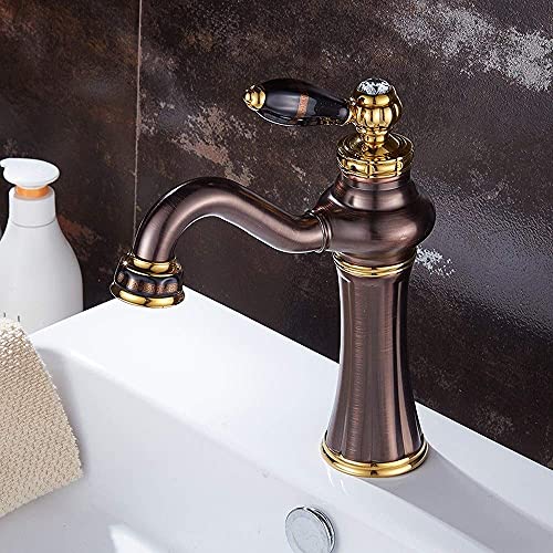 Robinet de cuisine résistant au calcaire avec mitigeur antique brun - 3