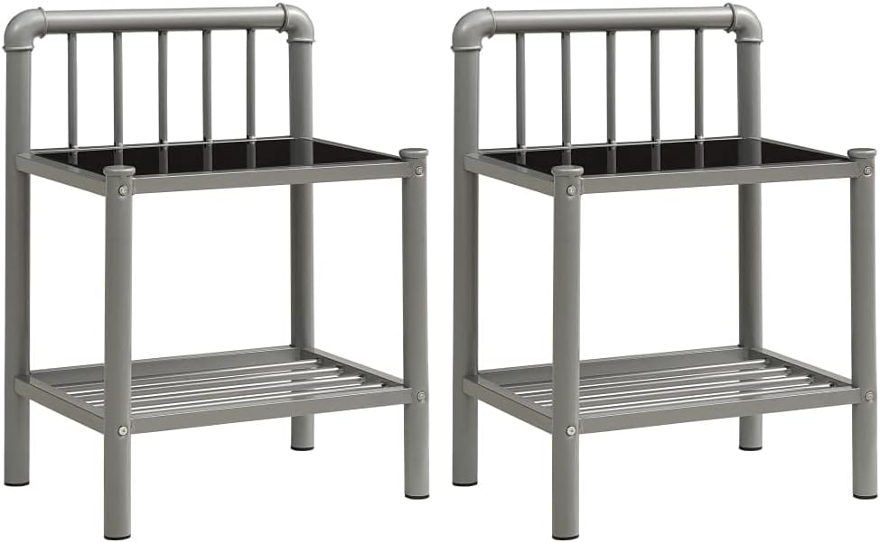 BOWEKAM ホーム&ガーデン - ベッドサイドキャビネット 2個