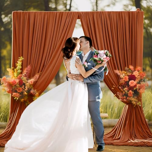 Image of 10 x 7 Feet Bronze Backdrop Curtain for Partie, Background Curtains for Photoshoot, Birthday, Wedding, Halloween, Thanksgiving, Christmas, New Year Party Decorations 5Ft x 7Ft, 2 Panels