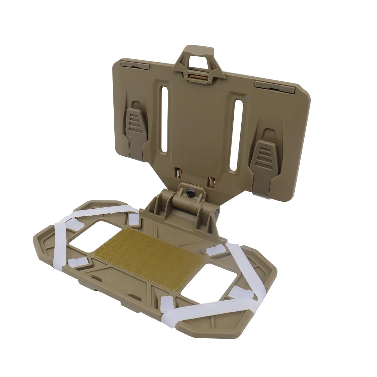 Ubric Supporto per cellulare da gilet, pannello di navigazione pieghevole da appendere, supporto per cellulare da petto a sgancio rapido (kaki)