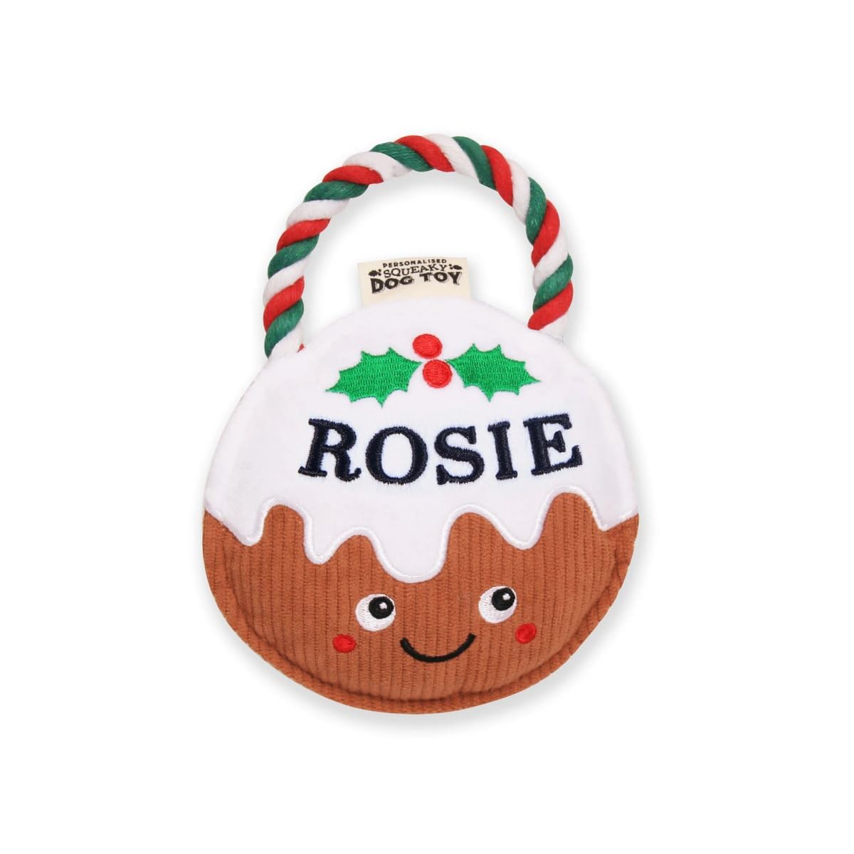 History & Heraldry Personalised Christmas Pudding Dog Toy (Rosie) — image 1