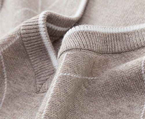 Men V-Neck Knit Sweater Vest Solid Sleeveless Preppy Style Casual Warm Waistcoats3