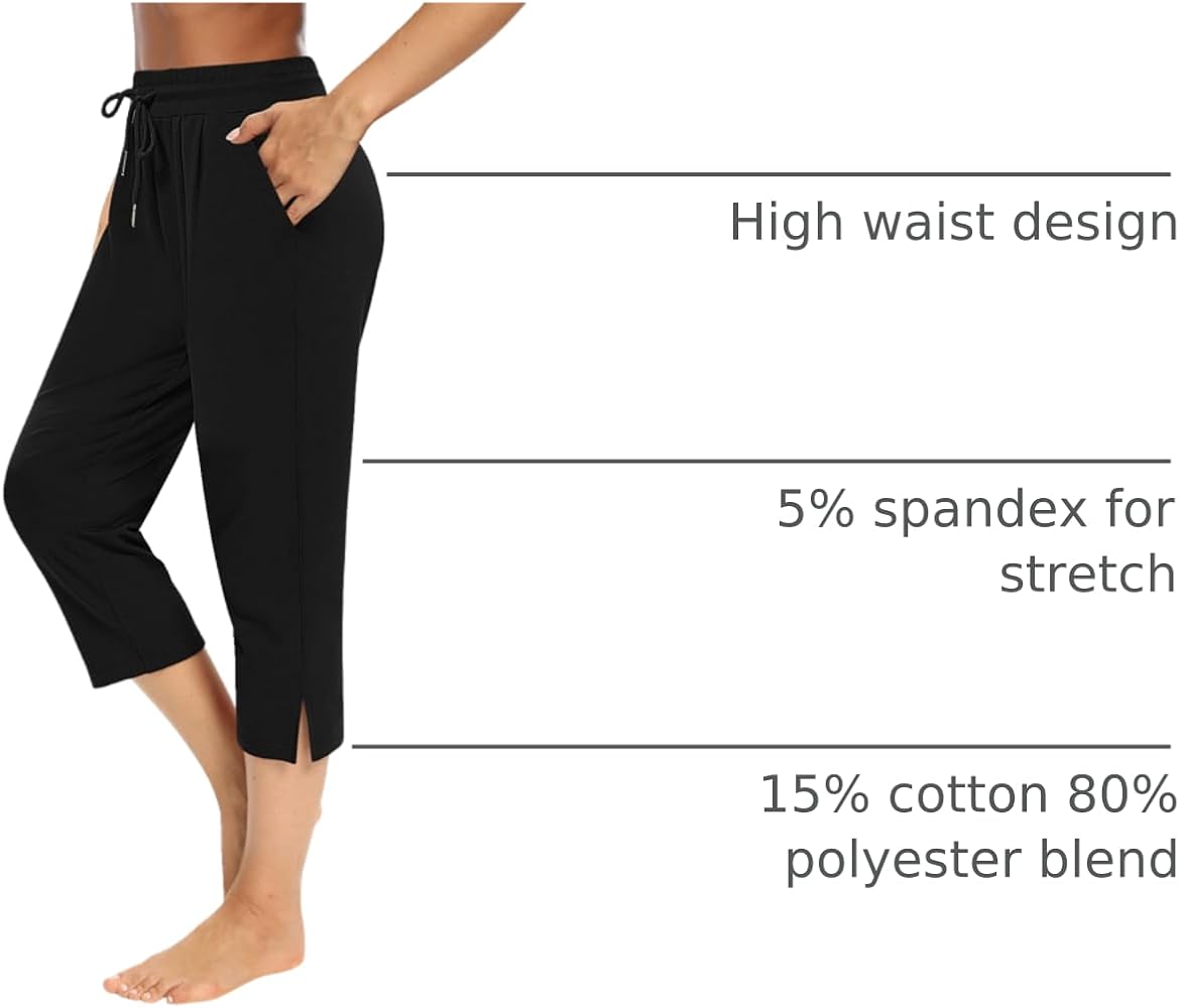 Amazon.com: Sarin Mathews Womens Capri Yoga Pants Loose Workout