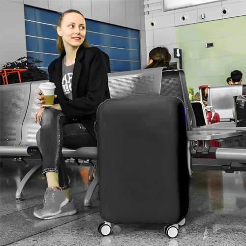 Luggage Cover Elastic Suitcase Protector Dustproof Anti-Scratch Luggage Baggage Sleeve for Outdoor Traveling Camping Hiking(L-Black)4
