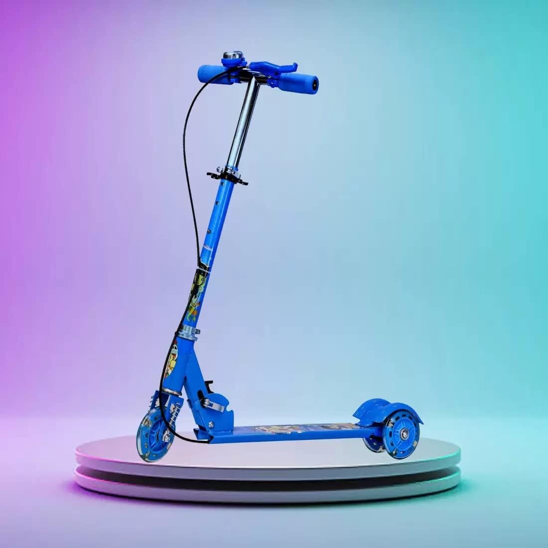 Keekos Scooter for Kids with LED Light Up Wheels, Adjustable Height Kick Scooters for Boys and Girls, Rear Fender Break|5lb Lightweight Folding Kids Scooter, 110lb Weight Capacity (Blue) (Dark Blue) (B0CPLSJYLG) Amazon Price History, Amazon Price Tracker