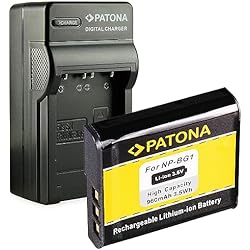 Cargador Bateria Np Bg1 PATONA 3en1 Cargador + Bateria NP-BG1 Compatible con Sony CyberShot DSC-H9 DSC-H10 DSC-H90 DSC-HX20V DSC-W30 DSC-W55