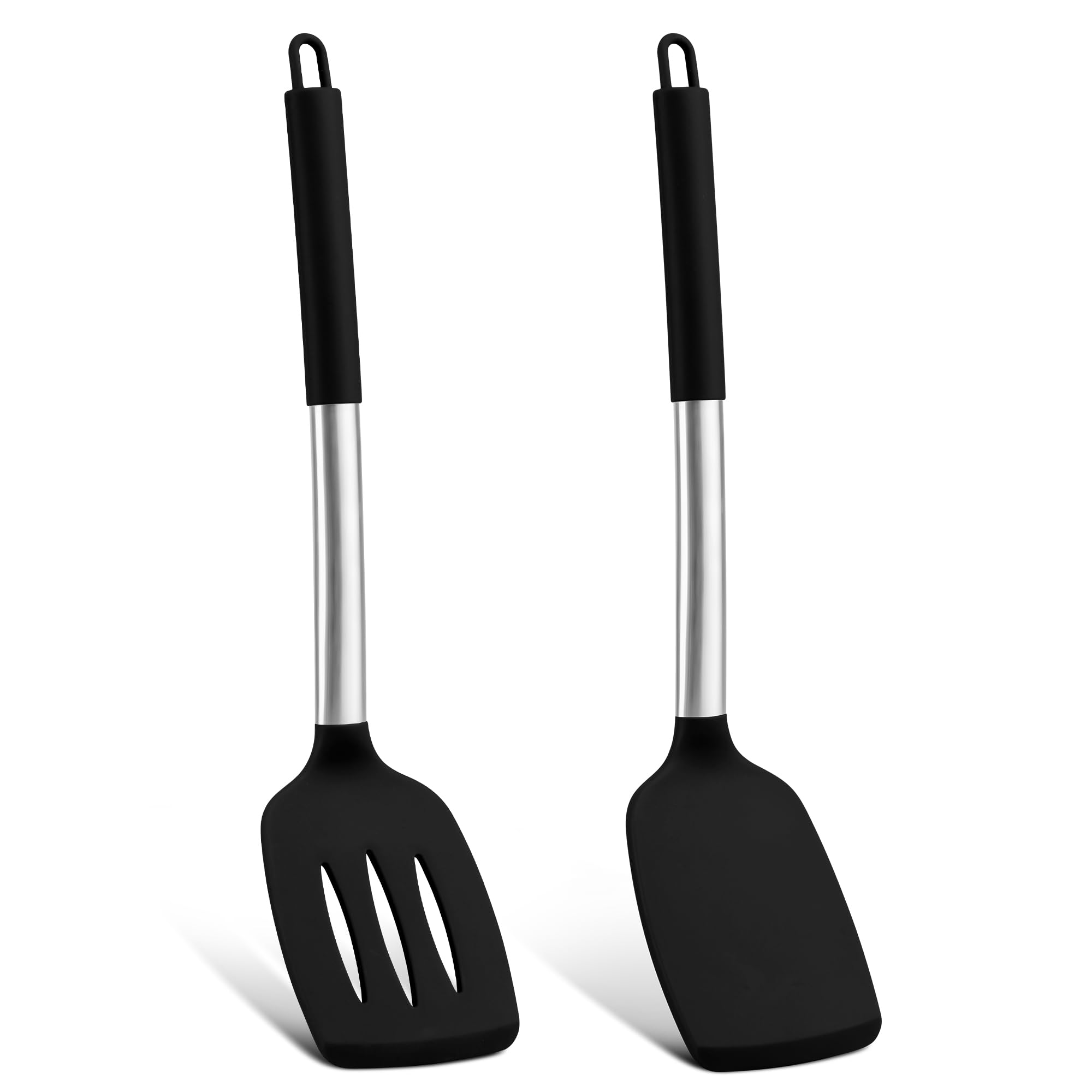Herogo Stainless Steel Non-Stick Kitchen Spatula Pack of 2 - Black