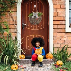 Interchangeable Welcome Wreath Sign for Farmhouse Front Porch Decor - Round Wood Wreaths Wall Hanging We Hope You Like Dogs Signs, All Season Outside Front Door Wreath for New Home Gift Ideas Interchangeable Welcome Wreath Sign for Farmhouse Front Porch Decor Round Wood Wreaths Wall Hanging We Hope You Like Dogs Signs All Season Outside Front Door Wreath for New Home Gift Ideas