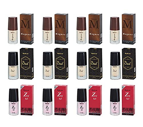 Rankson All Day Unisex Perfume Spray - Magnee | Ra Oud | Zinz Red - Pack Of 12 X10ml each (Total 120ml)