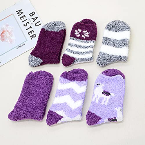 Image of Zando Women's Soft Fuzzy Socks - Thick, Warm, Fluffy, Comfy Home Sleeping Socks