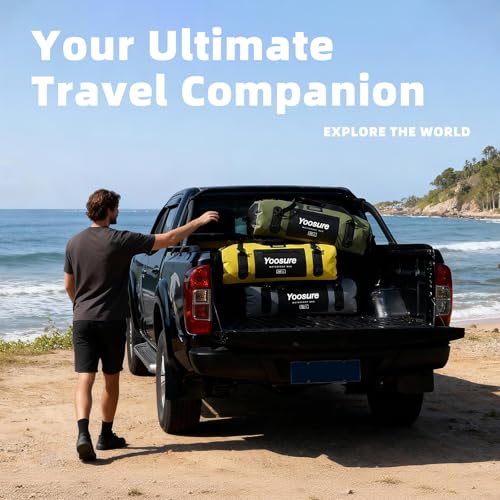Image of 80 lt Waterproof Duffel Bag Motorcycle Dry Bag Backpack, Waterproof Zippered Bags with Backpack Spacer Pad for Kayaking Rafting Boating Canoeing Camping Paddle Beach (Black)