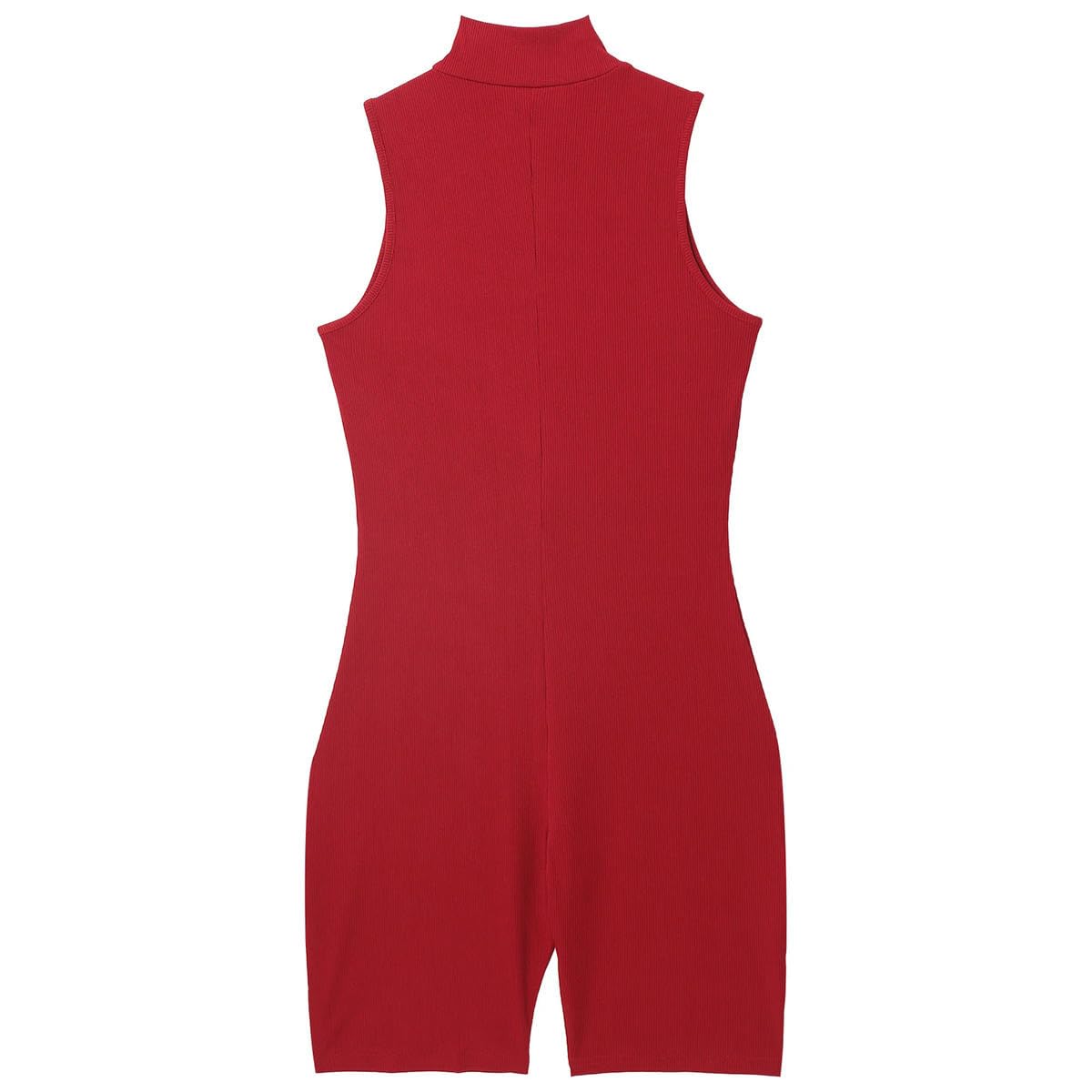 Body deportivo para mujer, sin mangas, con media cremallera frontal, pantalones cortos, para gimnasio, yoga, entrenamiento, ciclismo, ropa deportiva
