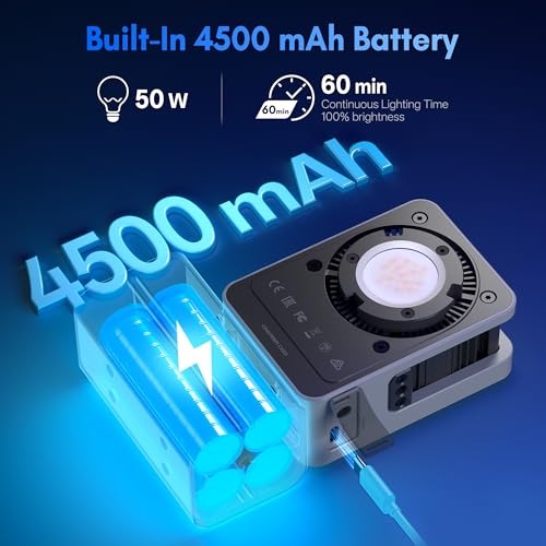 Image of ZHIYUN CINEPEER CX50 50W LED Video Light,Bi-Color 2700K~6500K Portable Light CRI 95+ TLCI 96+,Built-in Battery,Support Bluetooth,APP Control