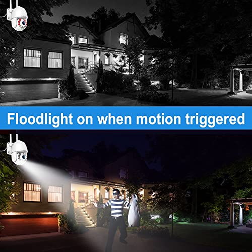 Hosafe.com Cameras For Home Security Outdoor Wifi, Plug-In 24/7 Video Surveillance System, Spotlight Color Night Vision, Human Motion Detection, Ptz Auto Tracking, Two Way Talk, Waterproof #TOP3