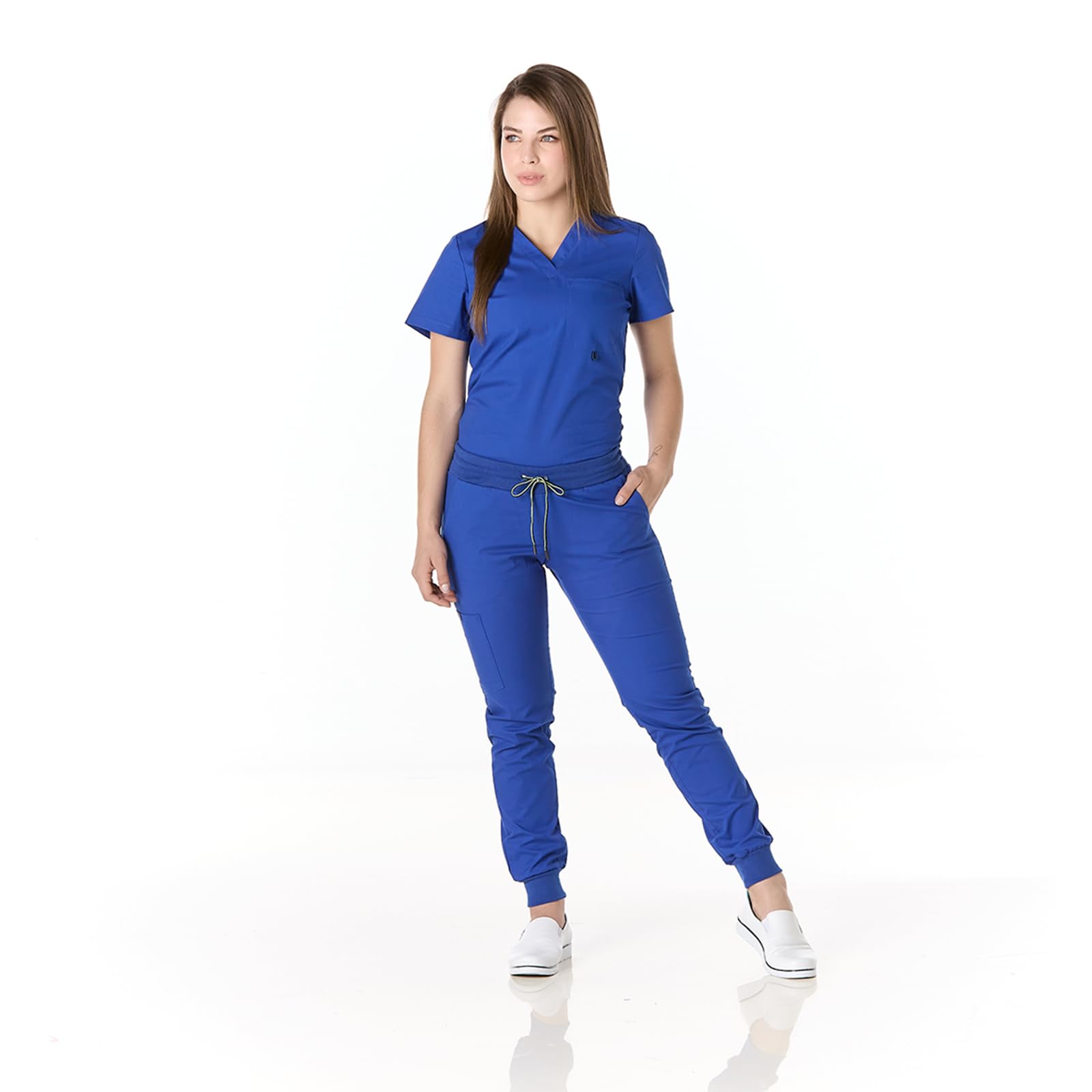 GALLANTDALE Uniforme Sanitario Pijama Haring Mujer Technology Cotton Casaca y Pantalón Médico Cómodo, Transpirable y Profesional