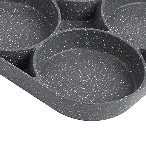 Non-Stick Frying Pan with 4 Hole, Omelet Burger Pancake Pan Induction Hob Compatible for Breakfast Home Cooking (Open-Fire Induction Cooker Type) Main Image