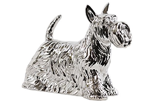 Reviews de Ferrioni Blue Terrier que puedes comprar esta semana. 43 Urban Trends - Figura Decorativa de Perro Terrier escocés de pie (cerámica, tamaño Grande, Cromo Pulido), Color Plateado