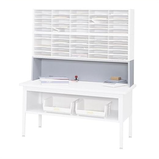 Safco 7752GR E-Z Sort Riser 57 1/2 x 13 x 14 1/4 Light Gray